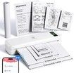 Portable Printers Wireless for TravelaPhomemo Portable Printers Wireless for Travel, Inkless Printer Thermal M835, Mobile Printer Bluetooth Support 8.5 inch, A4, 4.33inch, 3.15inch, 2.08 inch Thermal Paper Roll, Compact Printer Compatible with iOS and And