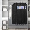 54Inch Suit Bags for Closet Storage and Travel,Gusseted Hanging Garment Bags for Men Suit Cover With Handles for Clothes,Coats,Jackets,Shirts (3 Packs)