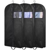 43Inch Suit Bags for Closet Storage and Travel,Gusseted Hanging Garment Bags for Men Suit Cover With Handles for Clothes,Coats,Jackets,Shirts (3 Packs)