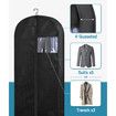 43Inch Suit Bags for Closet Storage and Travel,Gusseted Hanging Garment Bags for Men Suit Cover With Handles for Clothes,Coats,Jackets,Shirts (3 Packs)