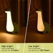 Portable Night Light for Kids Room, Rechargeable Animal Lights Decoration for Girls and Boys (Green)