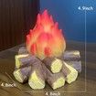3D LED Fake Fire Pit Firewood Lamp, Halloween Christmas Festival Party Decorations for Bar Home Garden Yard