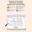 Portable Wireless Thermal Printer 300Dpi ,Inkless Printing,Tattoo Transfer,With 20pcs Free Transfer Paper Compatible With Smartphone & Pc