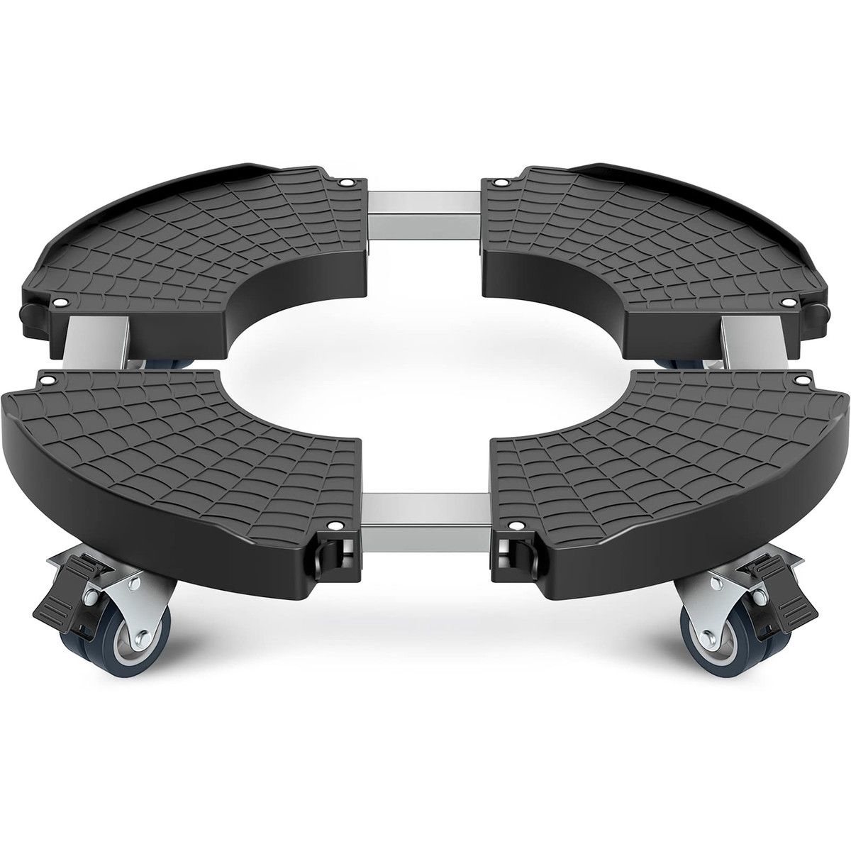 Plant Caddy Plant Stand with Wheels,Heavy Duty Plant Roller Base 15-22 Inch Adjustable,Palnt Wheel Base 440 LBS,Large Potted Planter Cart Dolly for Flower Mover,Black,1 Pack
