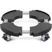 Plant Caddy Plant Stand with Wheels,Heavy Duty Plant Roller Base 15-22 Inch Adjustable,Palnt Wheel Base 440 LBS,Large Potted Planter Cart Dolly for Flower Mover,Black,1 Pack