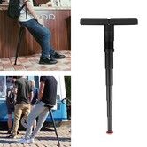 Portable Folding ABS Stool Adjustable Height 17-70cm Travel Outdoor Camping Fishing Picnic Waiting Queue Seat  Lightweight