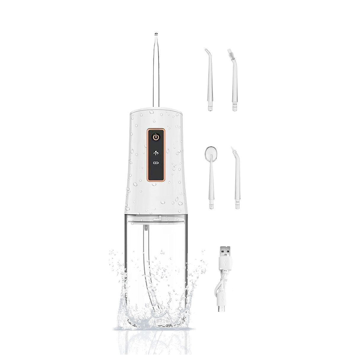 Water Flosser Teeth Oral Irrigator,Rechargeable Waterproof,Portable Cordless,Water flossers,3 Modes 4 Nozzles,for Home Travel