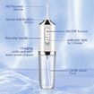 Water Flosser Cordless Teeth Cleaner,Water Dental Flosser with 3 Modes 4 Jets Rechargeable IPX7 Waterproof Dental Oral Irrigator for Travel Home Braces (White)