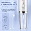 Water Flosser Cordless Teeth Cleaner,Water Dental Flosser with 3 Modes 4 Jets Rechargeable IPX7 Waterproof Dental Oral Irrigator for Travel Home Braces (White)