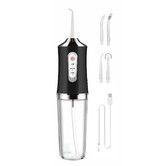 Water Flosser Cordless Teeth Cleaner,Water Dental Flosser with 3 Modes 4 Jets Rechargeable IPX7 Waterproof Dental Oral Irrigator for Travel Home Braces (Black)