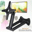 TV Wall Mount, Wall Bracket with Tilting Swivel Function for 10 to 27 inch Flat TV LED LCD Screen