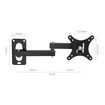 TV Wall Mount, Articulating LCD Monitor Mount for Most 14 to 27 inch LED TV Flat Panel Screen with Mounting Holes up to 75 x 75 mm 100x100mm , Black