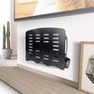 Small Wall Shelf, Floating Shelf,NO Drilling Projector Wall Mount, Loading Capacity 4.4lbs, 90 Degree Foldable, Used for Media Boxes, Game Consoles, Routers, Projectors and Sounds (Black)