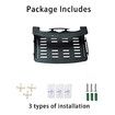 Small Wall Shelf, Floating Shelf,NO Drilling Projector Wall Mount, Loading Capacity 4.4lbs, 90 Degree Foldable, Used for Media Boxes, Game Consoles, Routers, Projectors and Sounds (Black)