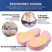 Seat Cushion for Office Chair,Pressure Relief Seat Cushion for Long Sitting,Non-Slip Memory Foam Firm Coccyx Pad for Relief Sciatica,Hip (Pink)