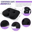 Seat Cushions for Office Chairs, Tailbone Relief Cushion for Office, Home Chair, Car, Wheelchair, Hip, Coccyx, Sciatic (Black)