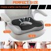 Office Chair Memory Foam Seat Cushion, Comfortable for Extended Sitting, Protects Hips and Relieves Sciatica and Back