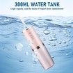 Electric Water Flosser Cordless 3 Modes 4 Jet Tips Cleaning and Flossing Water Dental Portable Floss Irrigator Oral Water Flossed Rechargeable Tonsil Stone Travel (Pink)