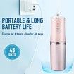 Electric Water Flosser Cordless 3 Modes 4 Jet Tips Cleaning and Flossing Water Dental Portable Floss Irrigator Oral Water Flossed Rechargeable Tonsil Stone Travel (Pink)