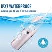 Electric Water Flosser Cordless 3 Modes 4 Jet Tips Cleaning and Flossing Water Dental Portable Floss Irrigator Oral Water Flossed Rechargeable Tonsil Stone Travel (Pink)