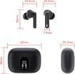 Wireless Earbuds Bluetooth 5.3 Noise Cancelling Mic Headphones Bass Stereo LED Display IP7 Waterproof 36H Playtime Sports Workout Black