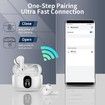 Wireless Earbuds Bluetooth 5.3 Headphones Bass Stereo Ear Buds with Noise Cancelling Mic LED Display in Ear Earphones IP7 Waterproof 36H Playtime White