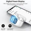 Wireless Earbuds Bluetooth 5.3 Headphones Bass Stereo Ear Buds with Noise Cancelling Mic LED Display in Ear Earphones IP7 Waterproof 36H Playtime White