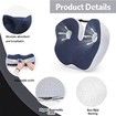 Seat Cushion for Back Relief Memory Foam Tailbone Support Hip Comfort Office Home Ischial Tuberosity Pillow