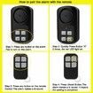 House Alarm Remote Keypad, Waterproof IP67,Inground Pool Safety Alarm,Gate Alarm Sensor, 140 dB Super Loud, Prying Door Alarm,Entrance Alert