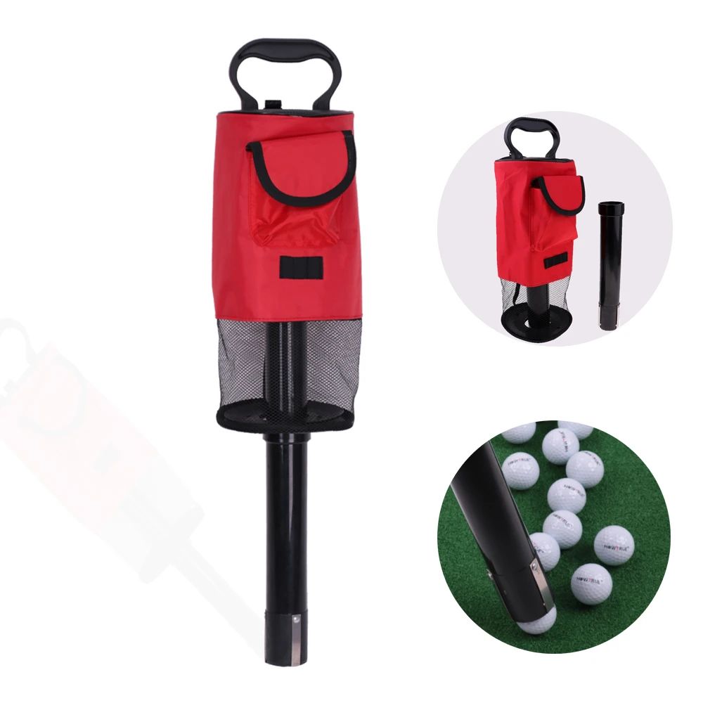 Golf Ball Bag Practice Golf Ball Bag Holder Pick Up Receiver Tube Shag Collector