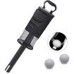 Golf Ball Retriever,Portable Shag Bag Golf Ball Pick Up with Removable Plastic Tube,Pocket Shagger Storage Color Black