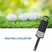 Golf Ball Retriever,Portable Shag Bag Golf Ball Pick Up with Removable Plastic Tube,Pocket Shagger Storage Color Black