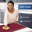 Kitchen Mat Cushioned Anti Fatigue Rug Waterproof,Non Slip,Standing and Comfort Desk/Floor Mats for House Sink Office 71*44cm (Red)