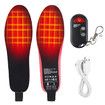 Electric Heated Shoe Insoles USB Rechargeable Feet Warmer Winter Outdoor Remote Control Heating Insoles Foot Warming Shoes Pad Size L