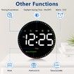 Digital Wall Clock with Remote, Colorful Dynamic LED Large Display with Time Date Temp Week, Wall Clock for Office Kitchen Living Room Decor