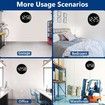 Digital Wall Clock with Remote, Colorful Dynamic LED Large Display with Time Date Temp Week, Wall Clock for Office Kitchen Living Room Decor