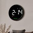 Digital Wall Clock with Remote, Colorful Dynamic LED Large Display with Time Date Temp Week, Wall Clock for Office Kitchen Living Room Decor