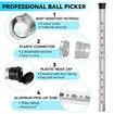 Golf Ball Retriever 20-Ball Capacity for Easy Pickup,Convenient Collector and Essential Golf Tool Perfect Gift for Men and Women Golfer Color Silver