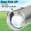 Golf Ball Retriever 20-Ball Capacity for Easy Pickup,Convenient Collector and Essential Golf Tool Perfect Gift for Men and Women Golfer Color Silver