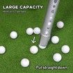 Golf Ball Retriever 20-Ball Capacity for Easy Pickup,Convenient Collector and Essential Golf Tool Perfect Gift for Men and Women Golfer Color Silver
