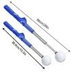 Golf Swing Trainer,Stretchable Swing Training Device With Sound-Emitting Swing Rod Aids With Ergonomic Grip Color Blue