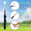 Golf Swing Trainer,Stretchable Swing Training Device With Sound-Emitting Swing Rod Aids With Ergonomic Grip Color Black