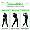 Golf Swing Trainer,Stretchable Swing Training Device With Sound-Emitting Swing Rod Aids With Ergonomic Grip Color Black