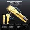 Professional Hair Clippers for Men, Barber Clippers and Trimmer Set with Cordless Electric Razor and LCD Display(Gold)