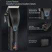 Professional Hair Clippers for Men, Barber Clippers and Trimmer Set with Cordless Electric Razor and LCD Display(Black)