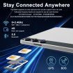 Tablet Android 14 10 Inch 128GB Storage 14GB RAM 1TB Expandable 4G SIM 5G Wifi Bluetooth GPS Keyboard Silver