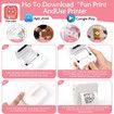 Portable Mini Pocket Printer for iPhone, Smart Inkless Thermal Printer with Bluetooth for Notes, Photos, Stickers, Labels, Receipts (Pink)