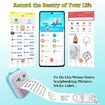Portable Thermal Printer, Bluetooth Wireless Tiny Printer for Photos/Stickers/Labels/Notes/Receipts, Compatible with iOS and Android, Blue