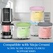 Creami Pints and Lids for Ninja,Creamy Icecream Containers Cups Jars Tubs Canisters Set,Smoothie Pot Compatible with NC299AMZ & NC300s Series 4 Pack