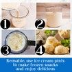 Creami Pints and Lids for Ninja,Creamy Icecream Containers Cups Jars Tubs Canisters Set,Smoothie Pot Compatible with NC299AMZ & NC300s Series 4 Pack